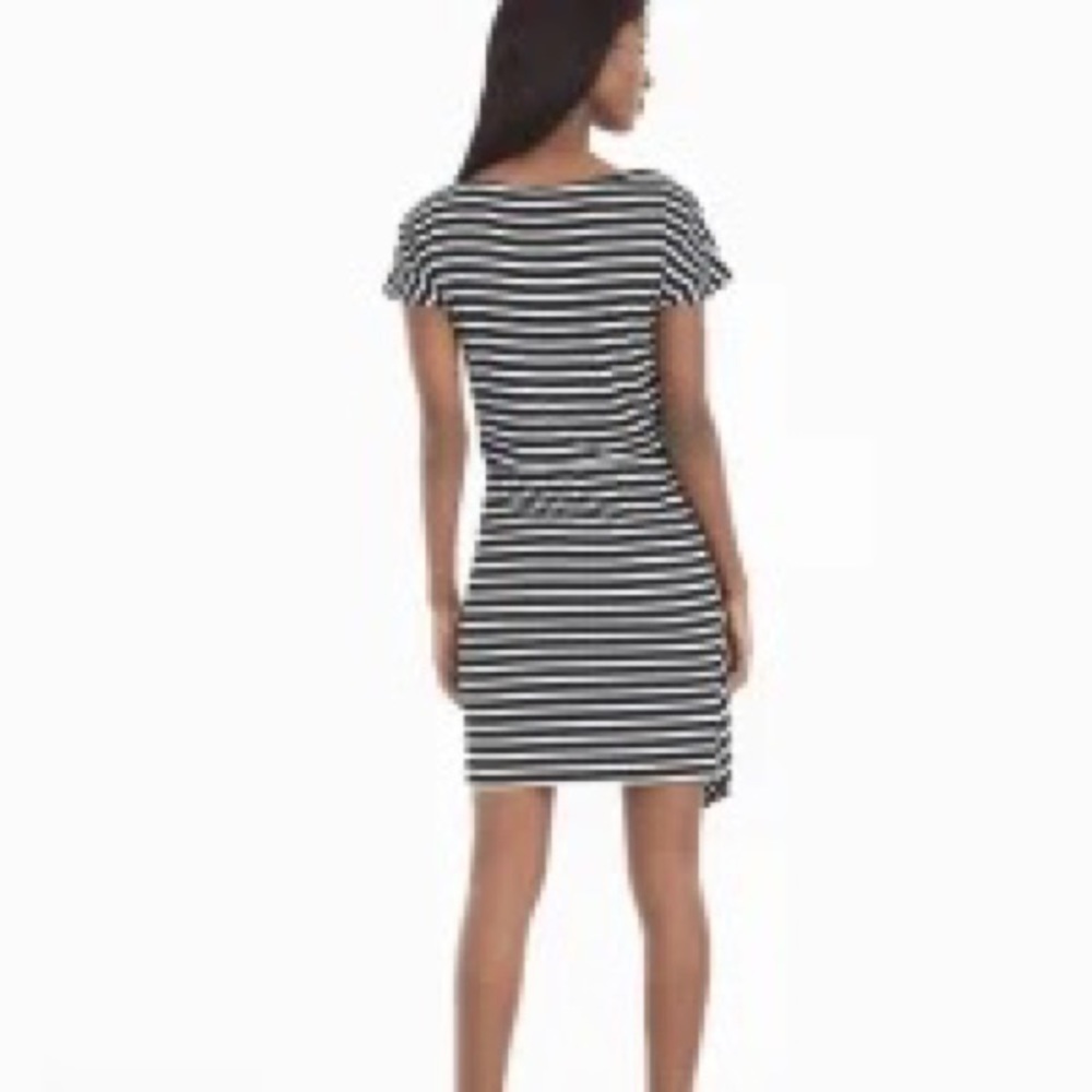 White House Black Market Stripe Wrap Skirt Asymmetrical Dress - Picture 4 of 13